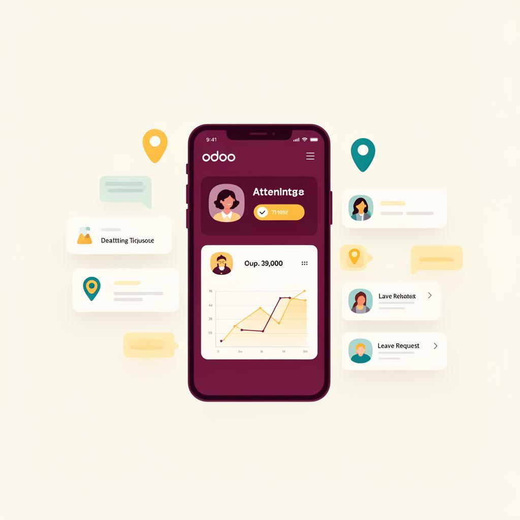 CloudAIHR mobile HR app dashboard